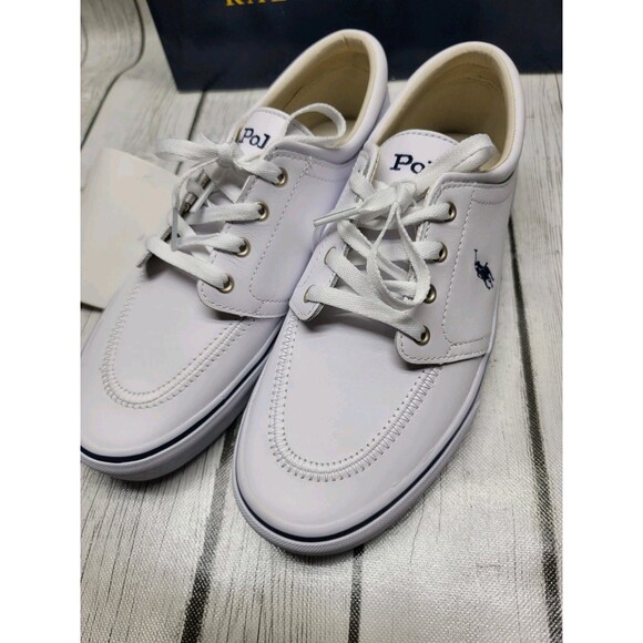 Polo Ralph Lauren Faxon X Men\'s 10 D Smooth Leather Sneakers Shoes in White main image 11